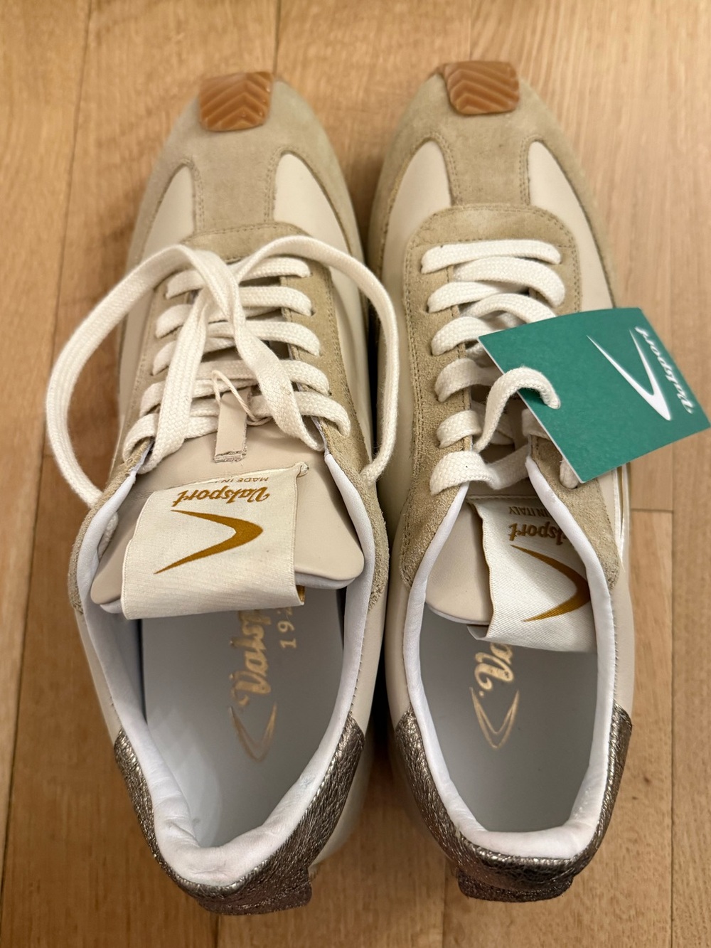 Valsport Beige & Cream Retro Runner Sneakers - Picture 8 of 9